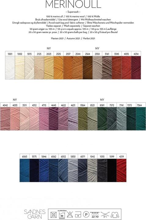Produktbild Sandnes Garn Merinoull 50g (105 m)