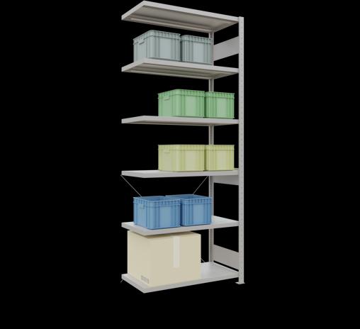 Immagine prodotto Schulte Lagertechnik Sistema di alloggiamento senza bulloni MULTIplus250 con traversa
