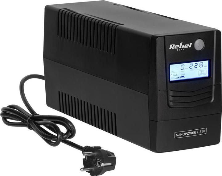 Produktbild Rebel Nanopower Plus 850 UPS | Offline | Sinusoida| 850VA | 480W | LCD | USB (850 VA, 480 W, Standby USV)