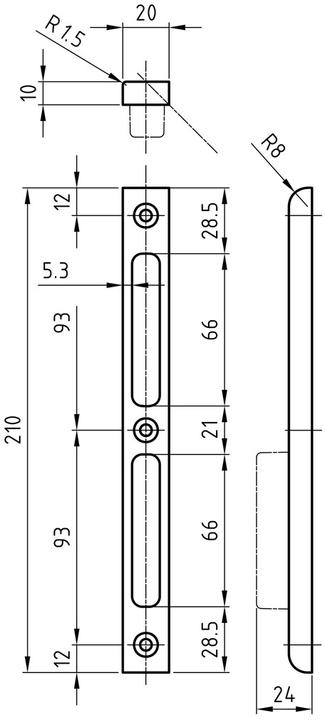 Actual product image Glutz Cap strike plates B-1130 (Striking plate)