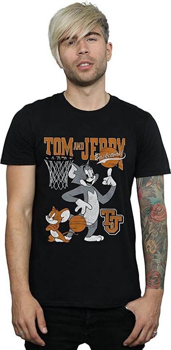 Image du produit Tom & Jerry Mens Spinning Basketball Cotton T-shirt (XXL)