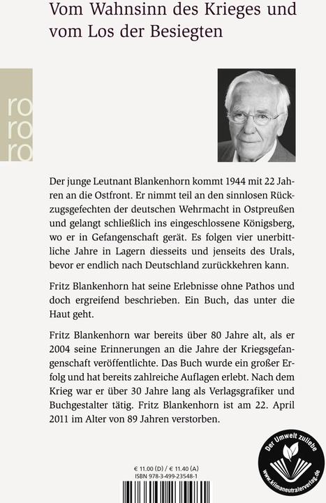 Produktbild und fahr'n wir ohne Wiederkehr (Deutsch, Fritz Blankenhorn, 2004)