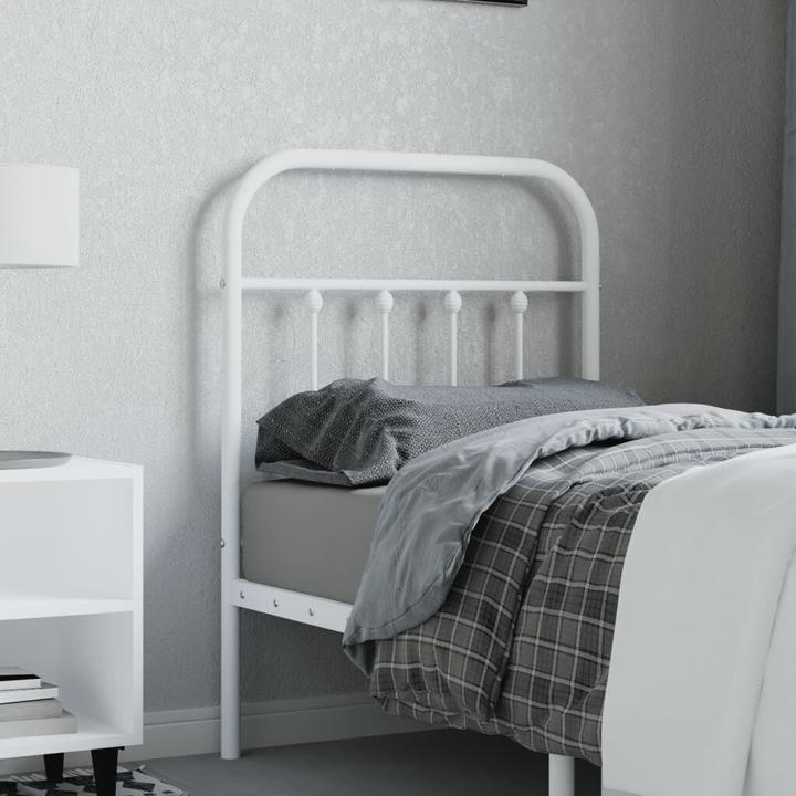 Actual product image VidaXL Kopfteil Metall Weiss 75 cm, Farbe: Weiss, Material (80 x 3 x 100 cm)