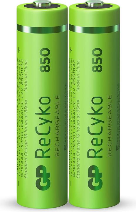Actual product image GP Batteries ReCyko (2 pcs., AAA, 850 mAh)