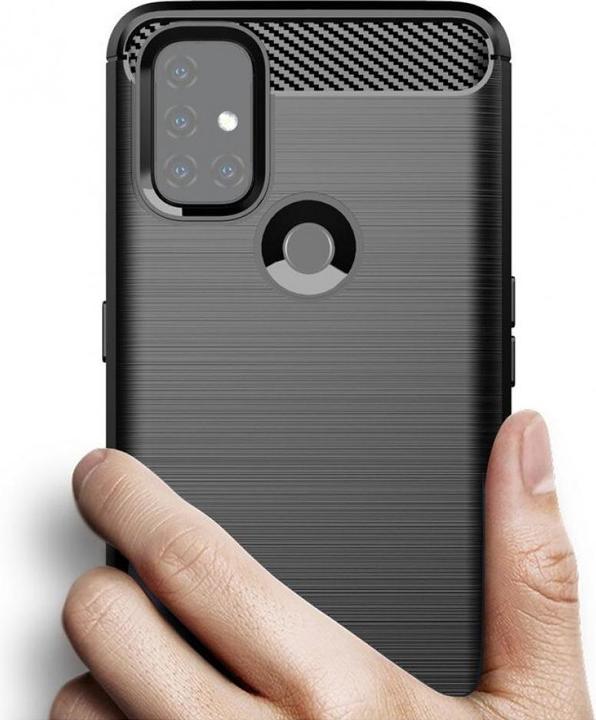 Actual product image Screenguard OnePlus North N10 5G Sleeve Carbon Brushed Soft TPU (OnePlus North N10 5G)