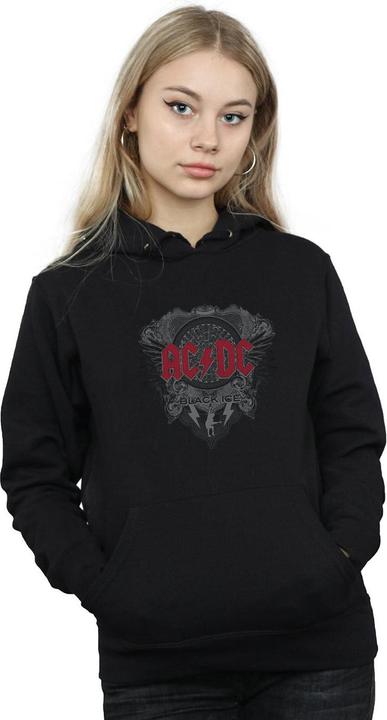 Actual product image AC/DC Womens/Ladies Black Ice Cotton Hoodie (XL)