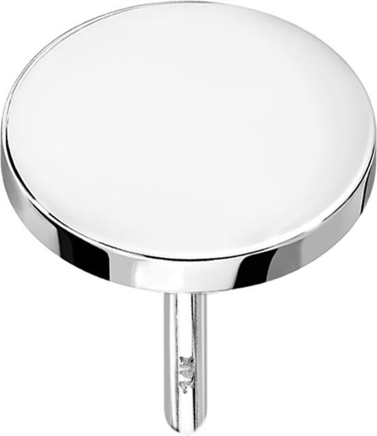 Actual product image Star Piercing Threadless disc 14k white gold (without brass, 14k gold)