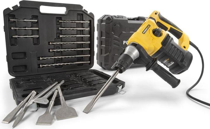 Actual product image Powerplus Rotary hammer drill 1500W - 17 Acc. (Electrical connection)