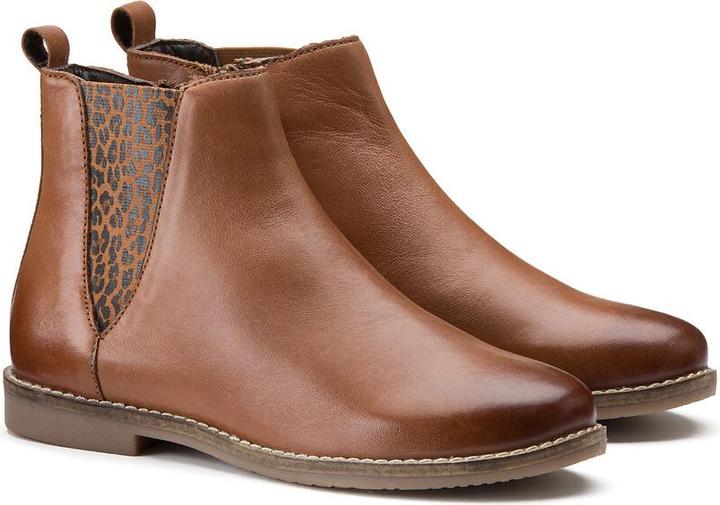Actual product image La Redoute Collections Leopard print leather Chelsea boots (38)