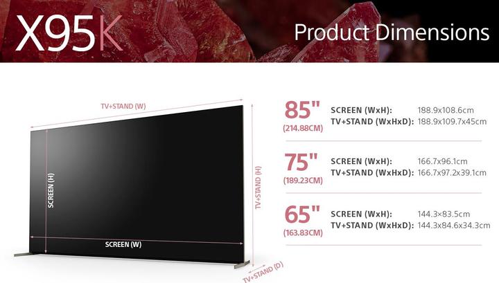 Actual product image Sony XR-75X95K (75", X95K, LCD, 4K, 2022)