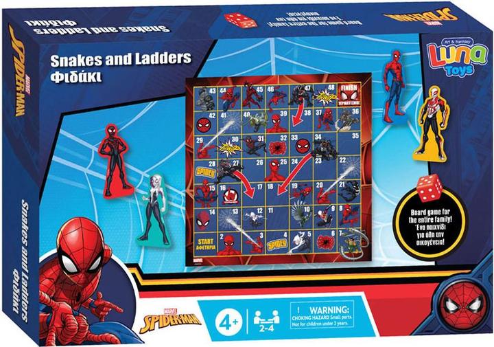Image du produit Luna Toys Jeu de société Snakes and Ladders Spider-Man