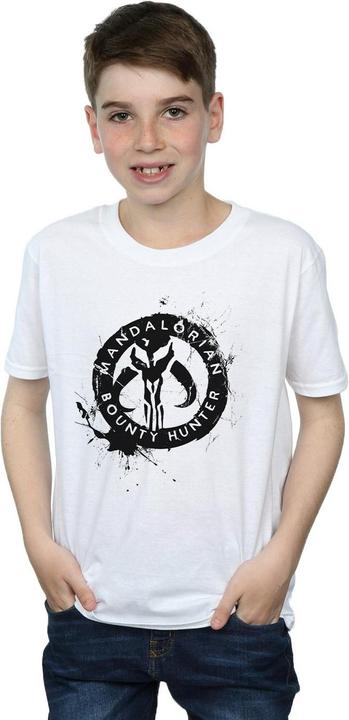 Immagine prodotto Star Wars The Mandalorian Bounty Hunter Splatter Skull Maglietta Ragazzi (128)