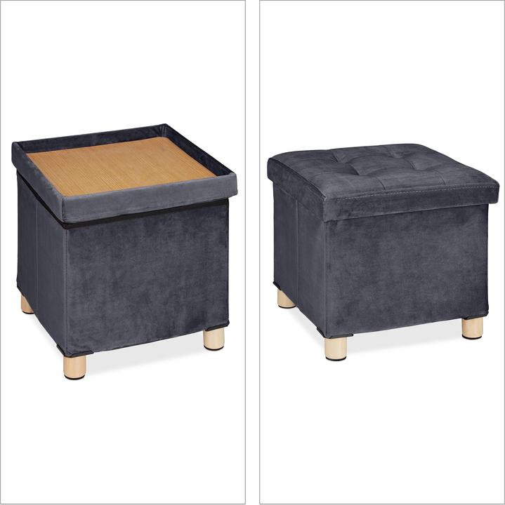 Actual product image Relaxdays Velvet stool
