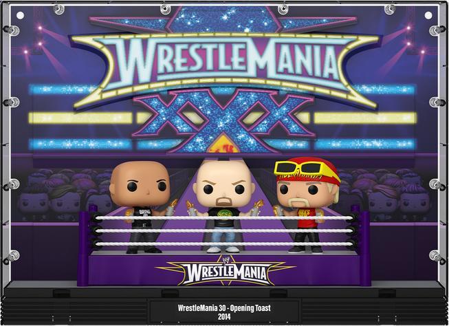 Funko WWE POP Moments Deluxe Vinyl Figures 3-Pack Wrestlemania 30 Opening Toast