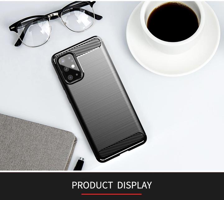 Immagine prodotto Cadorabo TPU Ultra sottile in acciaio inossidabile al carbonio Combi Cover (Samsung Galaxy S20+)
