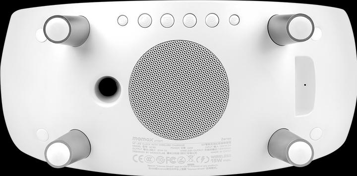 Actual product image Momax ZENSE IoT LED Clock with Wireless Charging World's 1st Soul Therapist Smart Ambient Lamp