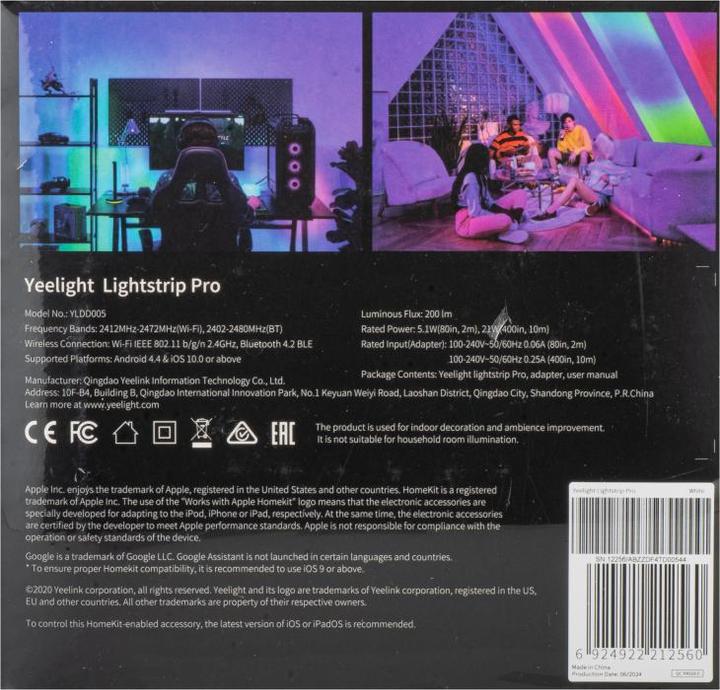 Image du produit Yeelight Lightstrip Pro (Multicolore, 200 cm, Intérieur)