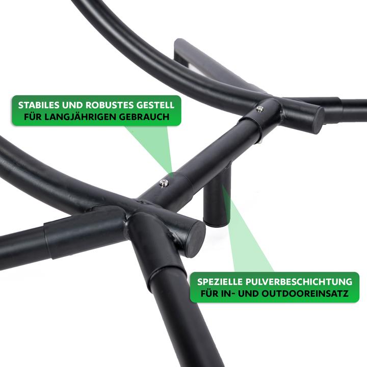 Produktbild ® Hängesessel Twin mit Gestell & weichem Kissen für 2 Personen (200 kg)
