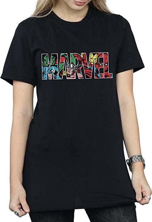 Immagine prodotto Maglietta Boyfriend con logo in cotone da donna/donna (S)