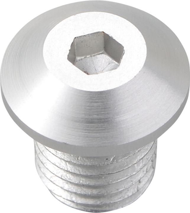 Daytona Schraubenkappe CNC-Aluminium silber eloxiert F. Spiegel Gewinde M10 X P1.25 Rechtsgewinde