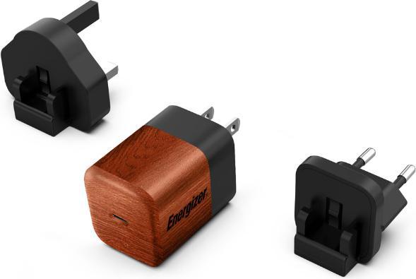 Produktbild Energizer Power-Delivery Ladegerät – 20 W – EU/UK/US, Holzlook (20 W)