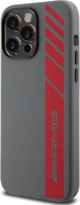 Immagine prodotto Mercedes-Benz Custodia AMG Liquid Silicone Vertical Logo MagSafe per iPhone 15 Pro Max Grigio (Apple iPhone 15 Pro Max)