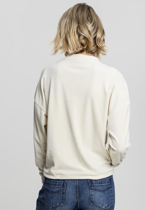 Actual product image Urban Classics Ladies Oversized Velvet Crew (S)