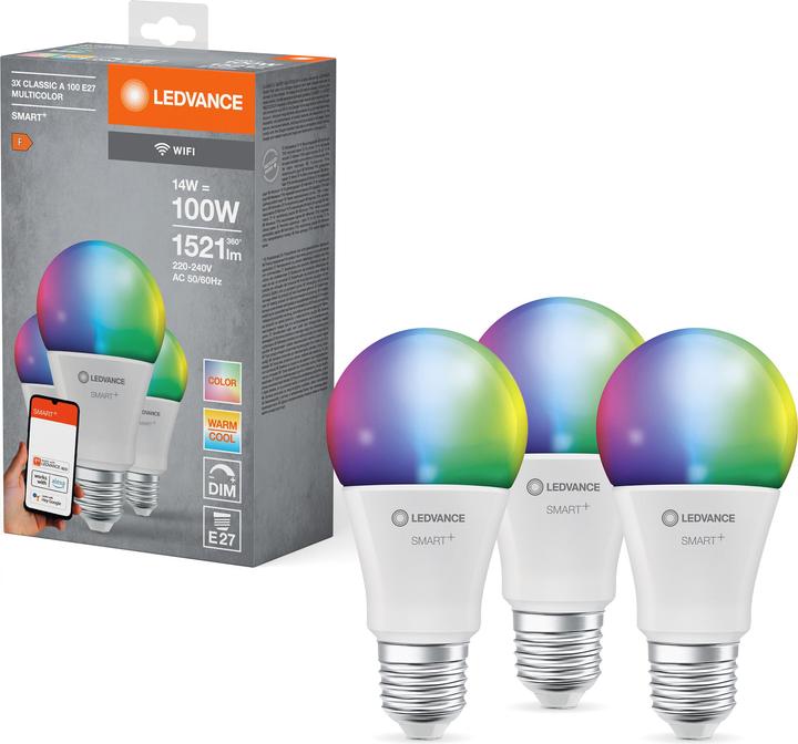 Actual product image Ledvance Classic (E27, 14 W, 1521 lm, 3 x, F)