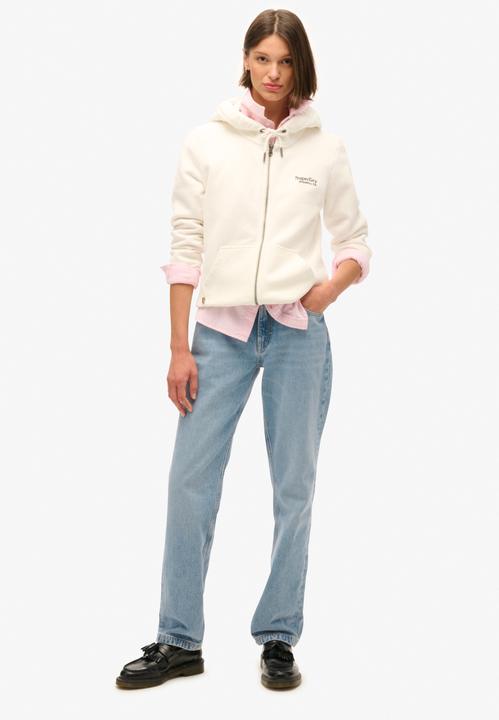 Produktbild Superdry ESSENTIAL LOGO ZIP SWEATSHIRT Dames Vest - Wit (16)