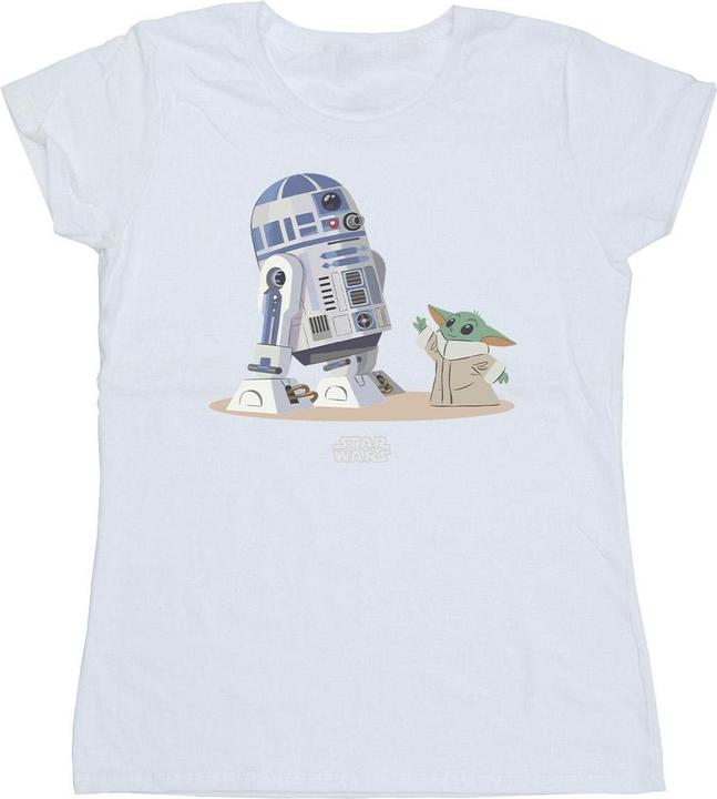 Immagine prodotto Star Wars The Mandalorian R2D2 And Grogu Maglietta Donna (XL)