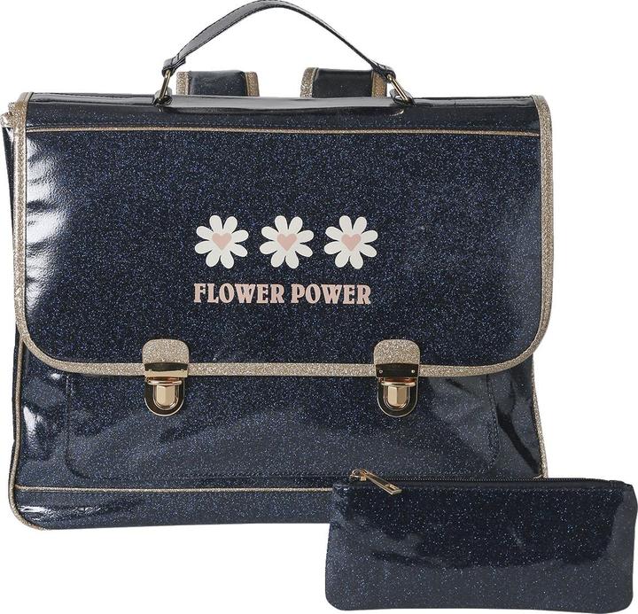 Actual product image Vertbaudet Girls' satchel & pencil case FLOWER POWER