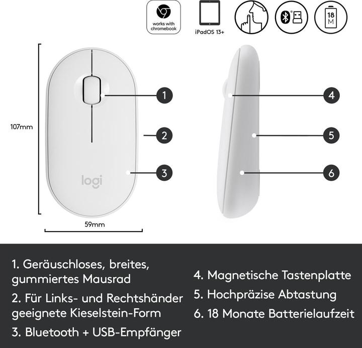Produktbild Logitech Pebble M350 (Kabellos)