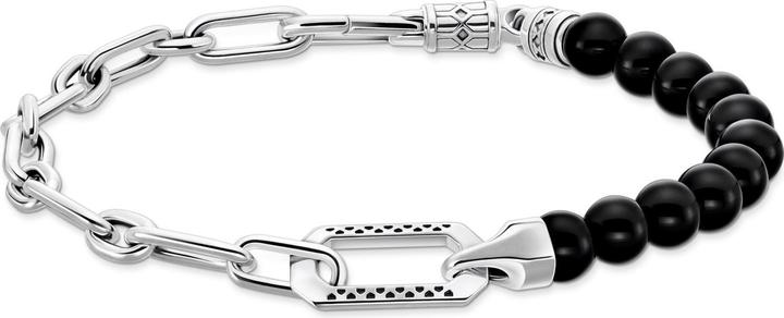 Immagine prodotto Thomas Sabo Bracciale Perline di Onice (19 cm, Argento 925)