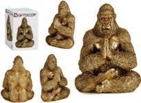 Giftdecor Gorilla Yoga Hände zusammen golden