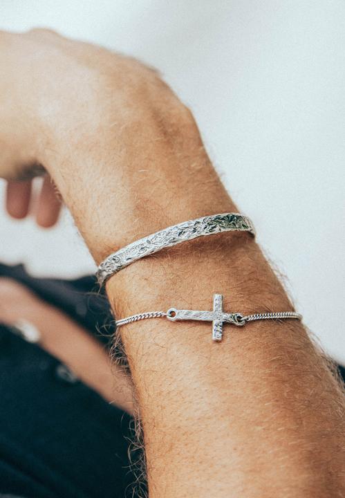 Immagine prodotto Haze & Glory Armband Armreif - Live in the moment 925 Silber (18 cm, Argento 925)