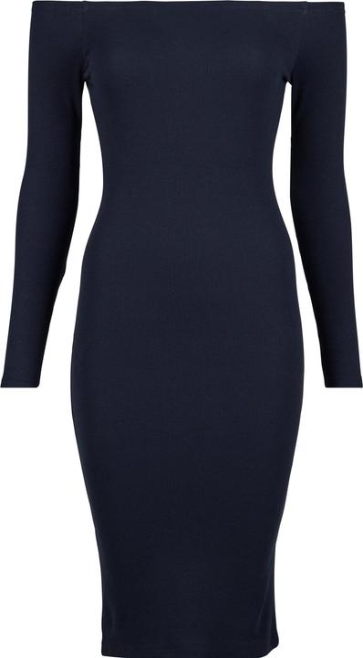 Urban Classics Ladies Off Shoulder Longsleeve Rib Dress - 126821