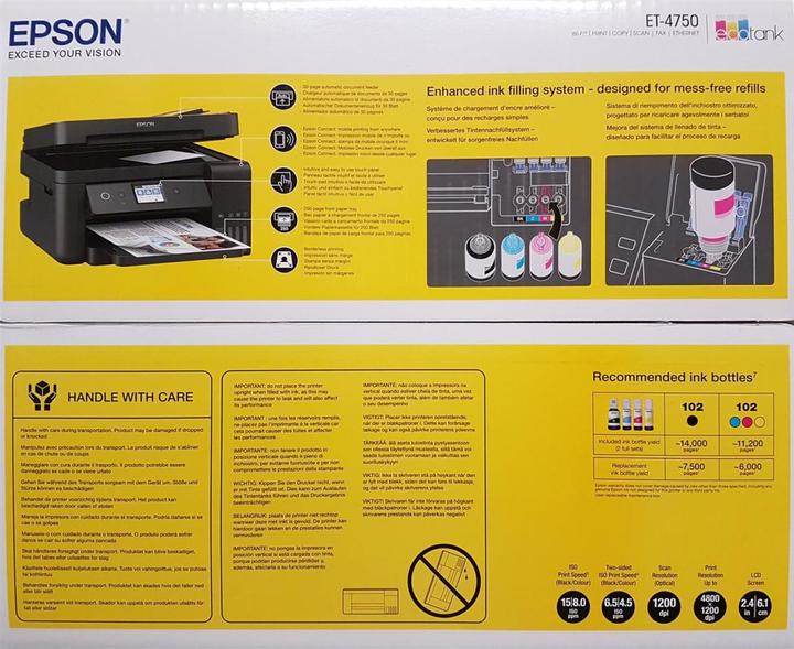 Immagine prodotto Epson ET-4750 EcoTank (Eco-Tank, Colore)