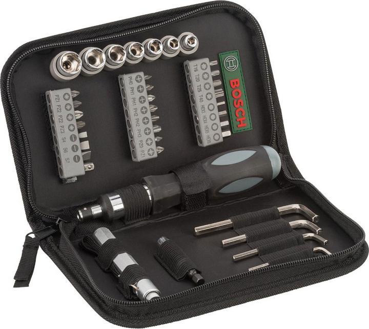 Produktbild Bosch Professional Heimwerker Werkzeugset in Tasc (Magnetisch, Vierkant-Adapter für Steckschlüssel, 13 mm)