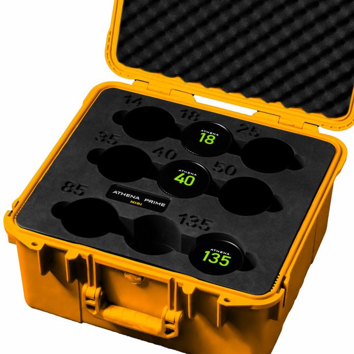 Produktbild Nisi ATHENA PRIME Full Frame Cinema Lens Kit – 18mm T2.2, 40mm T1.9, 135mm T2.2 + Hard Case (G, No Drop) (Vollformat)