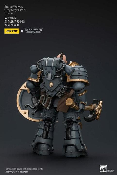 Actual product image Joy Toy Warhammer The Horus Heresy action figure 1/18 Space Wolves Grey Slayer Pack Huscarl 12 cm