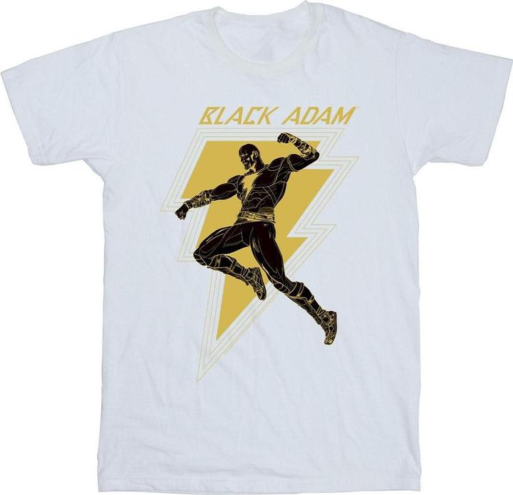 Actual product image Boys Black Adam Golden Bolt Chest T-Shirt (104)