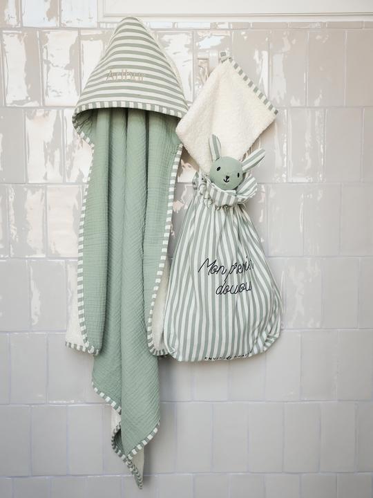 Immagine prodotto Envie de Fraise Bio-Kollektion: Baby Geschenkset aus Wende-Badecape & Waschhandschuh