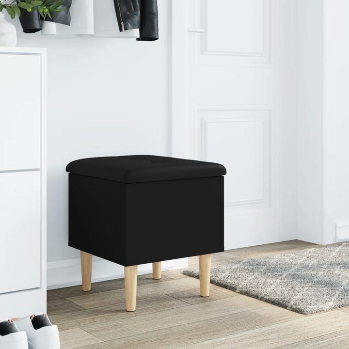 Actual product image VidaXL Bench with storage space black 42x42x46 cm (42 cm)