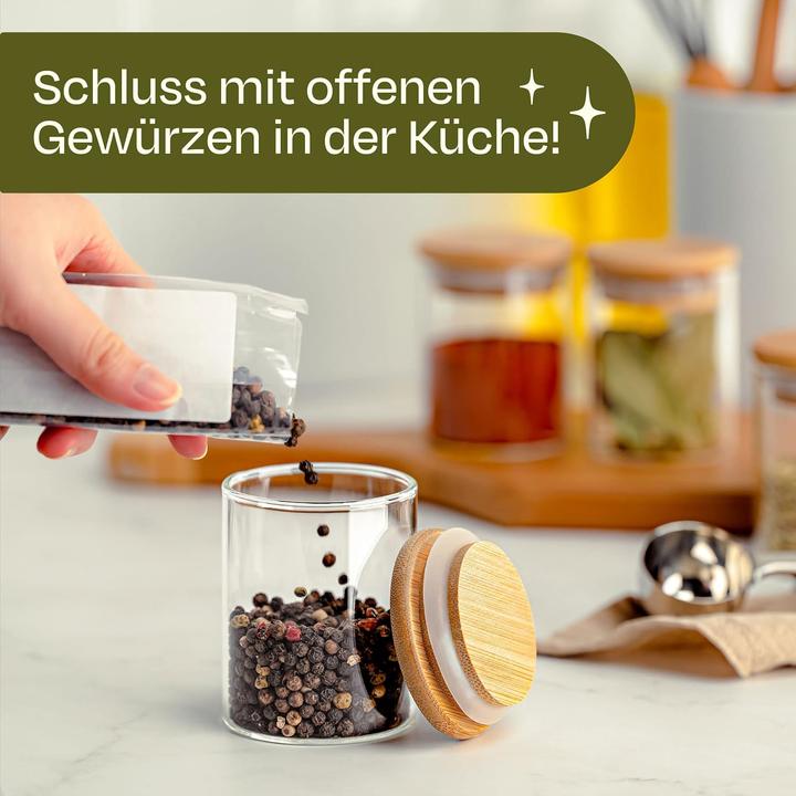 Produktbild Praknu 20er Gewürzgläser-Set, spülmaschinenfest und luftdicht (2.40 l)