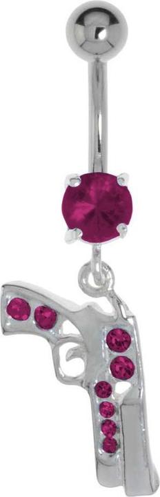 Image du produit Bijouteria Piercing nombril (Acier chirurgical 316L, Cristallin, Argent 925)