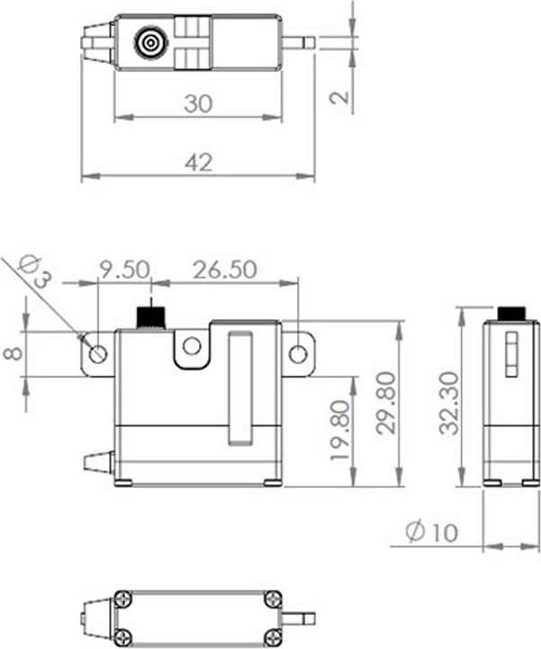Image du produit Mks hv6130 servo de surface numérique pour 2s lipo