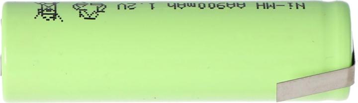 Produktbild AccuCell Akku Flat Top Mignon AA mit Lötfahne in Z-Form (1 Stk., AA, 800 mAh, Ladegerät inkl. Akku)