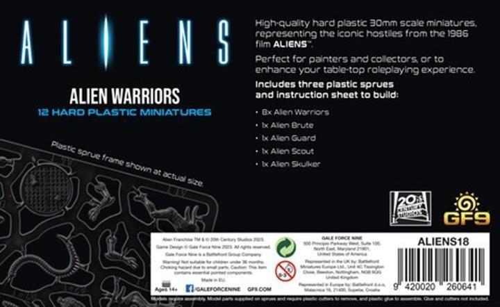 Produktbild Gale Force Nine Aliens: Alien Warriors (2023) (Englisch)