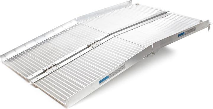 Produktbild Wiltec Rollstuhlrampe doppelt faltbar 152cm 270kg Rollirampe Alu Rampe Rollstuhl