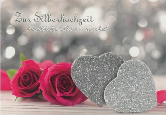 Produktbild Karte Moments Glückwunschkarte Zur Silberhochzeit herzliche Glückwünsche! (1 Stk.)